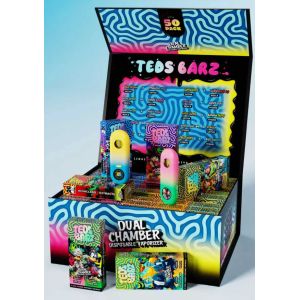 TEDS BARZ 2g Dual Chamber Empty Disposable Vape Packaging Box | 50 Pack Display Master Box